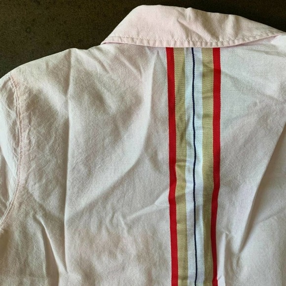 Athleta Blouse Button Down Top Shirt collared Lightweight Blush Pink Sz XXS - Picture 4 of 10
